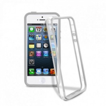 Cover bumper custodia morbida sottile in silicone per iphone 5 5s bianca