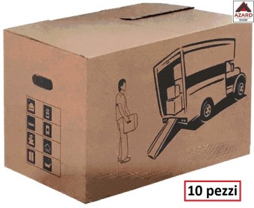 10 Pz - Scatole di cartone imballaggio trasloco spedizioni impugnatura laterale