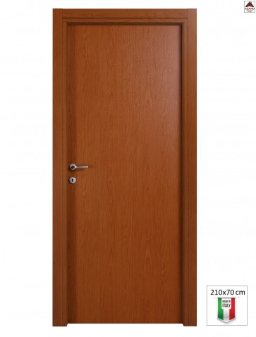 Porta interna a battente legno mdf laminato reversibile ciliegio 210x70 cm