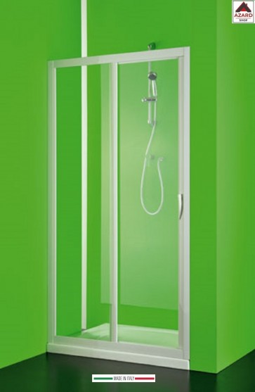 Porta per box doccia a nicchia 1 anta scorrevole in pvc su misura 100 cm