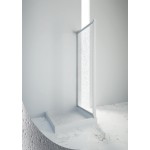 Box doccia parete fissa pvc 1 anta per piatto max 87-90 cm trasparente profilo bianco