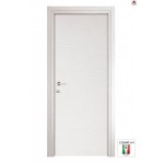 Porta interna a battente bianca legno mdf laminato reversibile frassino 210x80
