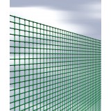 Rete quadraplast elettrosaldata altezza cm 150 rotolo mt 25 verde maglia mm12x12