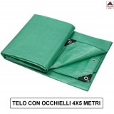 Telo in PVC occhiellato di copertura 4x5 per telone pesante verde impermeabile