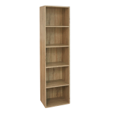 Libreria scaffale legno moderna design ripiani mobile ufficio color rovere h.172