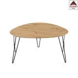 Tavolino salotto moderno design ovale tavolo basso da divano caffè in legno