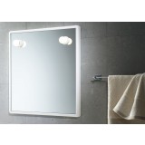 Gedy art.8001 specchio c/luci cm.55x60 bianco