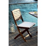 Pz 2 - sedia pieghevole da giardino in legno balau 40x59x91h cm