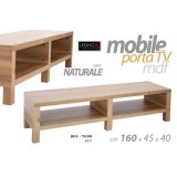 Mobile porta tv in legno mdf 165x45x40 cm colore naturale