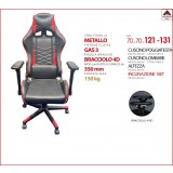 Poltrona sedia gaming racing reclinabile in eco pelle girevole ergonomica gioco