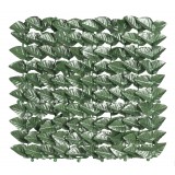 Arella rete siepe frangivista ombreggiante foglie sintetica verde h 100x300 cm