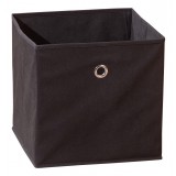 Contenitore scatola portaoggetti in tessuto cm 32x32x31h nero
