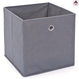 Contenitore scatola armadio portaoggetti in tessuto grigio per libreria a cubi