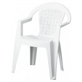 Pz 6 -sedia poltrona resina antiscivolo bianca 56x45x80h cm