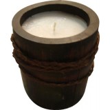 2 pz candela etnica bamboo da giardino cm.13x10 cilindrica