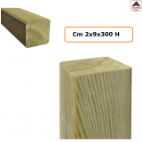 Morali legno palo pali in pino essiccato quadrato per esterno gazebo 2x9x300