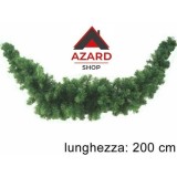 Ghrlande natalizia festone decorazione natale appendibile verde 200 cm folta