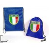 Sacca zaino chiusura coulisse Italia azzurra logo nazionale 43x34 impermeabile