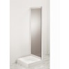 Box doccia parete fissa pvc 1 anta per piatto max 67-70 cm satinato profilo bianco