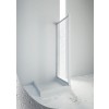 Box doccia parete fissa pvc 1 anta per piatto max 67-70 cm trasparente profilo bianco 