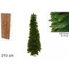 Albero di Natale slim abete verde altezza 210 salvaspazio 536 rami artificiale