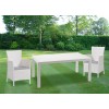 Tavolo da giardino keter melody polirattan rettangolare 160 cm bianco
