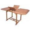 Tavolo estensibile da esterno giardino in legno di acacia 120-160x80x74h cm
