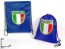 Sacca italia azzurra logo nazionale calcio 43x34 cm impermeabile