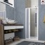 Box doccia porta nicchia soffietto in pvc parete riducibile reversibile 150-120