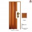 Porta a soffietto su misura in PVC effetto legno ciliegio 88,5x214 da interno