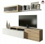 Parete attrezzata moderna mobile tv soggiorno kit pensile sospeso mensola legno